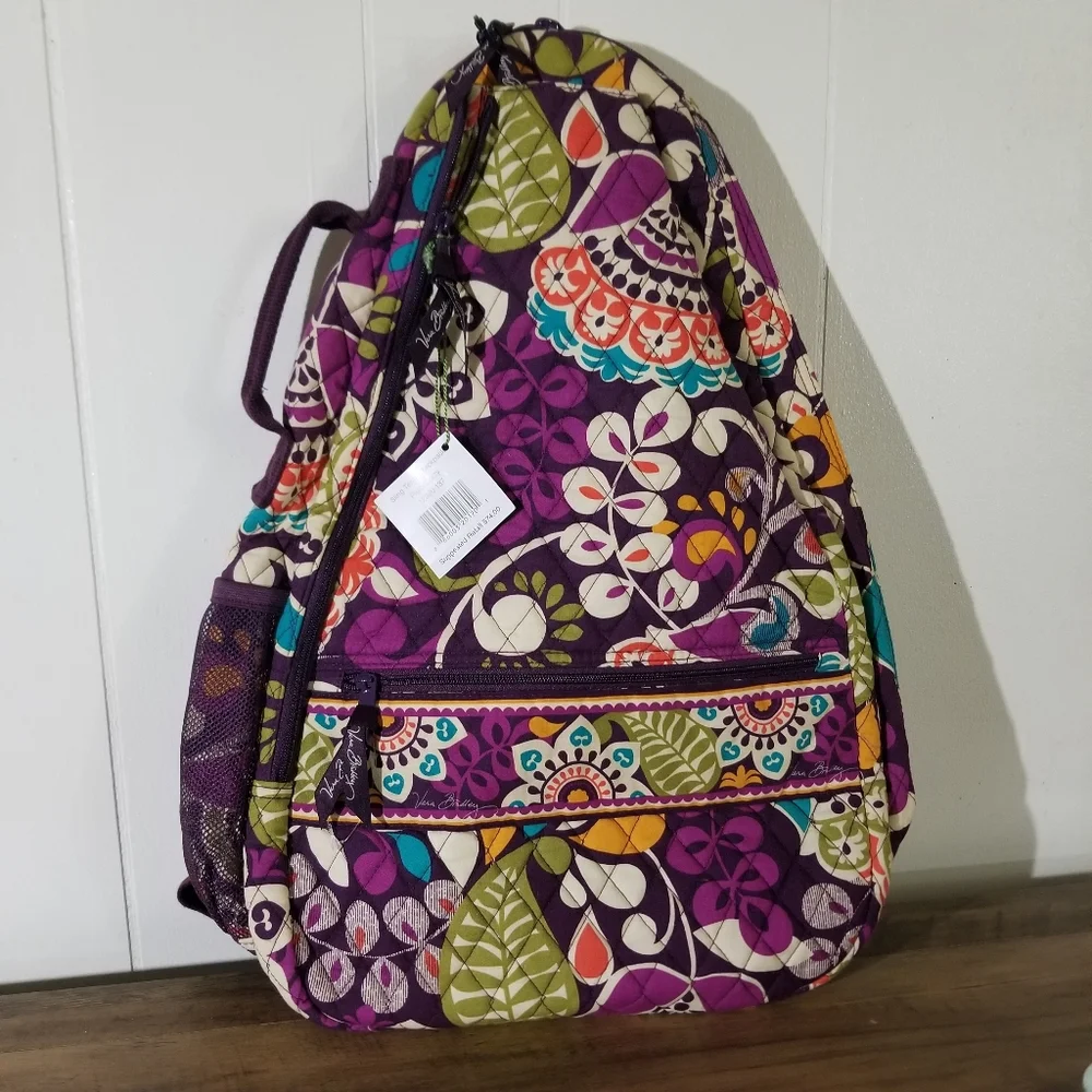 Vera Bradley Purple Floral Backpack - Picture 1 of 3
